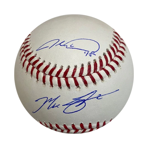 Jacob deGrom & Max Scherzer Dual Autographed Baseball