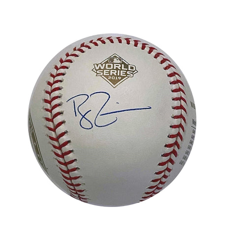 Ryan Zimmerman Autographed 2019 WS Logo (Gold Stats) Baseball