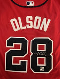 Matt Olson Autographed Braves Red Replica Jersey