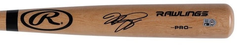 Mike Piazza Autographed Blonde Rawlings Pro Bat