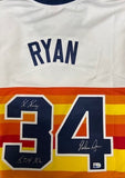 Nolan Ryan Autographed "K King / 5,714 K's" Mitchell & Ness Astros Jersey