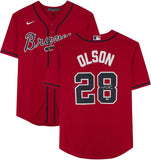 Matt Olson Autographed Braves Red Replica Jersey